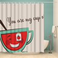 thumbnail image 3 of Cute Unicorn Shower Curtain Cartoon Animal Wearing Headphones Love Music Quote Fabric Curtain Shower Bathroom Decor Set with Hooks 60"x72", 3 of 5