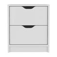 thumbnail image 2 of LiviNest Compact Nightstand for Small Spaces: 16-Inch Narrow 2-Drawer Storage - Modern White Bedside Table for Apartments & Dorms, 2 of 6