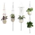 thumbnail image 4 of Juego de 4 colgadores de plantas para colgar en la pared de interior, maceta decorativa con 4 ganchos para interior y exterior, decoración del hogar, caja de regalo Xemadio 2033377-1, 4 of 9