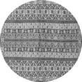thumbnail image 1 of Ahgly Company Indoor Round Abstract Gray Modern Area Rugs, 5' Round, 1 of 4