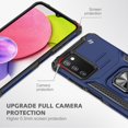 thumbnail image 3 of Xhy Samsung Galaxy A03S Case with Privacy Screen Protector Magnetic Ring Holder Kickstand Military Grade Full Body Double Layer Drop Protection Rugged Durable Detachable for Samsung A03S Phone - Blue, 3 of 9