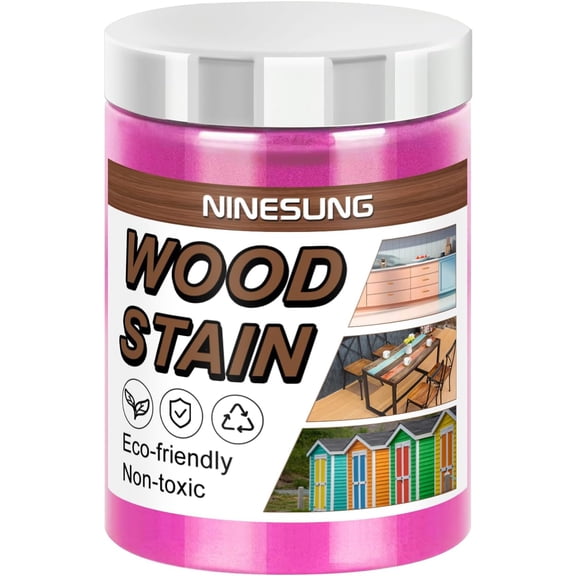 Pink Wood Stain | Indoor & Outdoor Furniture Dye | Fast Drying Wood Pigment (Pink, 4 Ounces)
