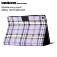 thumbnail image 2 of Case for Samsung Tab S5e (2019), Plaid Design Cute Stylish Shockproof Cover with Kickstand Magnetic Flip Folio Case for Samsung Tab S5e 10.5" (2019),Purple, 2 of 6