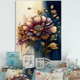 thumbnail image 2 of Designart Night Shade Zinnia Floral Design III Canvas Wall Art, 2 of 5