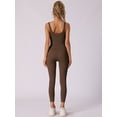 thumbnail image 2 of DARING DIVA U Neck Tummy Control Workout Sleeveless Bodysuit L Brown, 2 of 6