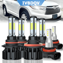 For Toyota Highlander 2014-2020 9005 H11 High Low Beam H11 Fog Light LED Headlight Bulbs 6pcs