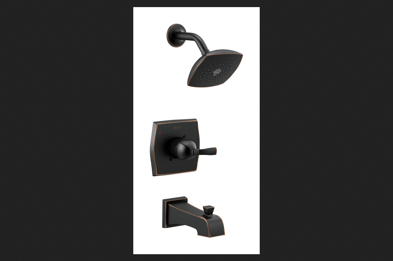 Delta Monitor Flynn 1 Handle Tub and Shower Faucet Oil Rubbed Bronze