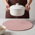 thumbnail image 4 of Unique Bargains Rustic Round Placemats 6Pcs Woven Placemats Pink 15x15inch, 4 of 6