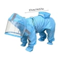 thumbnail image 3 of Conjunto de impermeable y botas de lluvia para perros y gatos pequeños y medianos, protección impermeable para todo el cuerpo al aire libre con capucha y tiras reflectantes, múltiples tallas., 3 of 6