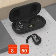 Open-Ear, Bone Conduction Sport Headphones - Sweat Resistant, Workout Headphones with 30ft Bluetooth - Secure, Comfortable Fit - Deep Bass and Smart Mic App