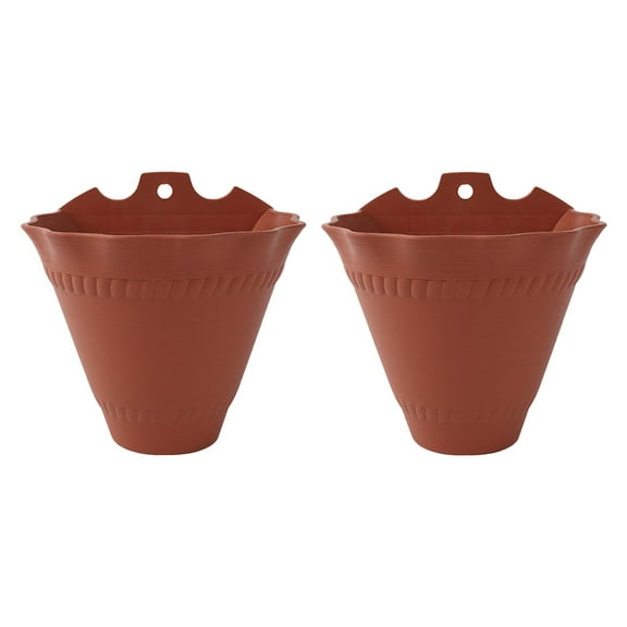 Masteelf 2 Pcs Wall Hanging Flower Pot Planter Indoor Mounted Pots Vase Red