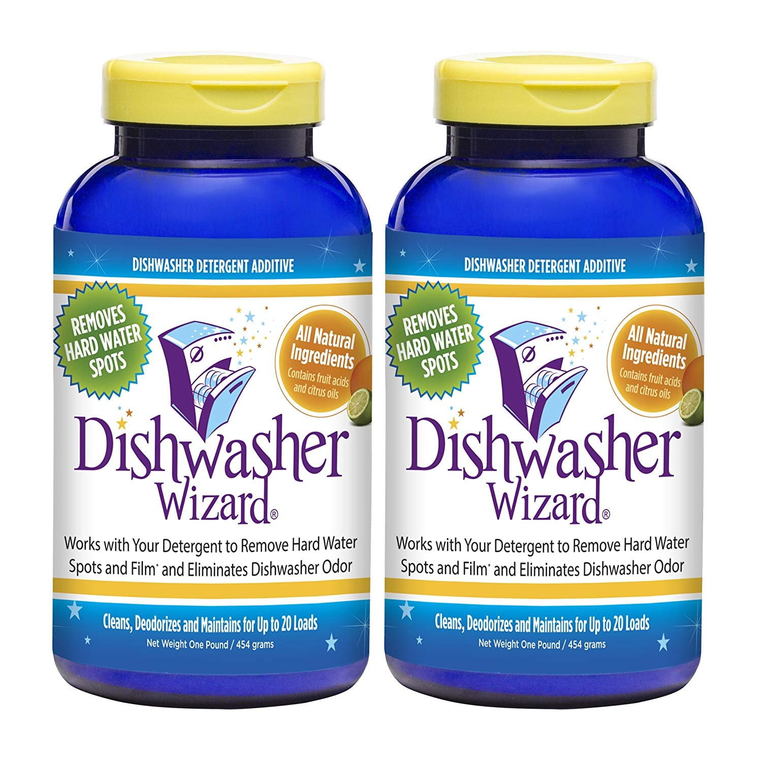 Dishwasher Wizard Dishwasher Detergent Additive, 2Pack, 16 Ounce Each