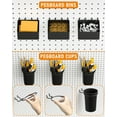 thumbnail image 5 of INCLY 30Pcs Peg Board Organizer Accessories Kit, Pegboard Hooks Assortment with Bins, Cups, Wire Baskets and Paper Towel Holder for 1/8“ and 1/4” Pegboard Garage Workbench Craft Room Organizing Tools, 5 of 8