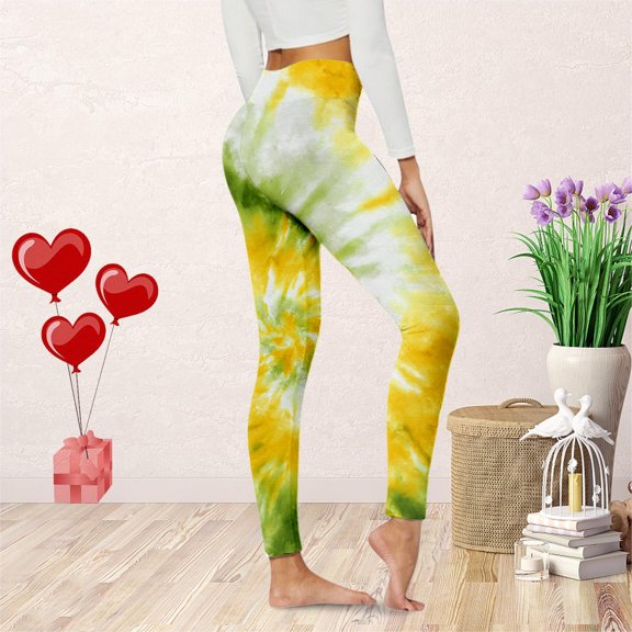 Endives Women's Yoga Pants Tie Dye Printed Fashion Casual Slim Yoga Leggings Fall Winter