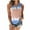 Blue, variant on Lolmot Womens Plus Size Fashion O-Neck Tie Dye Tank Top Loose Fit Printed Stripes Casual T-Shirt Summer Tops Blouse Sleeveless