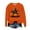 Orange, variant on Womens Sweatshirts Plus Size Halloween Printed Long-sleeved Round-neck Loose Casual Sweatshirt,Tops for Women