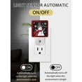 thumbnail image 2 of Christmas Night Lights Auto Sensor Snowman Snowflake Plug-in LED Nightlights Dusk to Dawn for Living Room, Bedroom, Bathroom, Hallway, Stairways Xmas Wall Decor, Red Black Check Plaid Night Light, 2 of 9