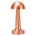 thumbnail image 1 of M Buder Lámpara de Mesa de Hongo Inalámbrica Recargable por USB 3 Colores Ajustables Regulable Metal Elegante Luz Nocturna para Guardería Color Oro Rosa (21.5 cm / 8.5 inches), 1 of 9