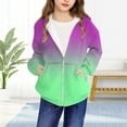 thumbnail image 4 of SERTG Boys and Girls Hooded Jacket Zipper Front Long Sleeve Sporty Casual Outerwear Top for Children 4-12 Years(Purple,7 Years), 4 of 8