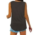 thumbnail image 7 of Summer Tops for Women Mgmyaa Women Tank Tops Plus Size V-Neck Sleeveless Tops Basic Flowy Sleeveless T-Shirt Fashion Solid Color Fit Casual Tees, Shirts, 7 of 7