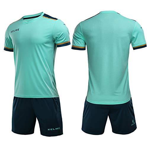 KELME Men Quick Dry Soccer Jersey and Shorts Youth Work Out Shirt Adult Lightweight Training Uniform 