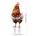 thumbnail image 3 of asddcavvf Christmas Animal Outdoor Garden Chicken Ground Plug Decoration Outdoor Christmas Animal Ground Plug 2D Small Garden Flags for outside with Sign Language Garden Label Outdoor Metal Cards for, 3 of 4