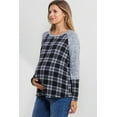 thumbnail image 2 of Plaid Long Sleeve Raglan Maternity Top, 2 of 3