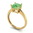thumbnail image 2 of 1.5 ct Asscher Cut Simulated Green Diamond Solitaire Engagement Ring for Women in 18K Yellow Gold, 2 of 5