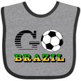 thumbnail image 3 of Inktastic Go, Brazil- Soccer, Football Boys or Girls Baby Bib, 3 of 4