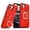 Red, variant on Decase for Apple iPhone 16e 2024, Hard Plastic Shell Phone Case, Compatible with Mag Safe Accessories, with Phone Ring Grip Holder Kickstand/Slide Camera Cover,Rugged Shockproof Cover,Orange