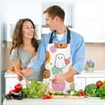 thumbnail image 6 of Cute Specter with Colorful Dot Pumpkins Halloween Apron Set with Oven Mitts Pot Holders Set of 5 Kitchen Stuff Accessories, 6 of 6