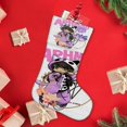 thumbnail image 4 of aphmu cat Tema: Calcetines de Navidad, fino lino blanco para colgar en escaleras y chimenea, decoración navideña para el hogar, regalo de Navidad. 54cm × 38cm, 4 of 5