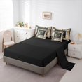 thumbnail image 4 of Manfei Retro Pike Fish Twin Bedding, Fishing Tool Print Bedding Comforter Set, Navy Beige Olive, Black Reversible, 7-Piece, 4 of 6