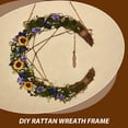 thumbnail image 2 of DIY Crafts Natural Rattan Wreath Moon Shaped Wreath Ring Rattan Vine Branch Wreath Hoop, 2 of 9