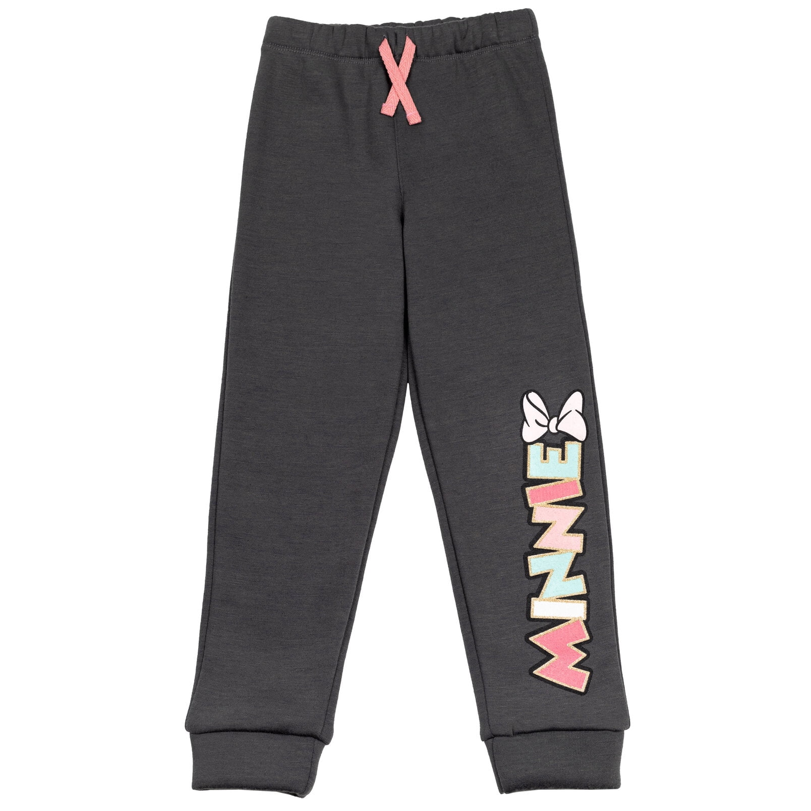 Disney Minnie Mouse Baby Girls' 2-Piece Fleece Sweatshirt and Pants Set Cool Grey Minnie