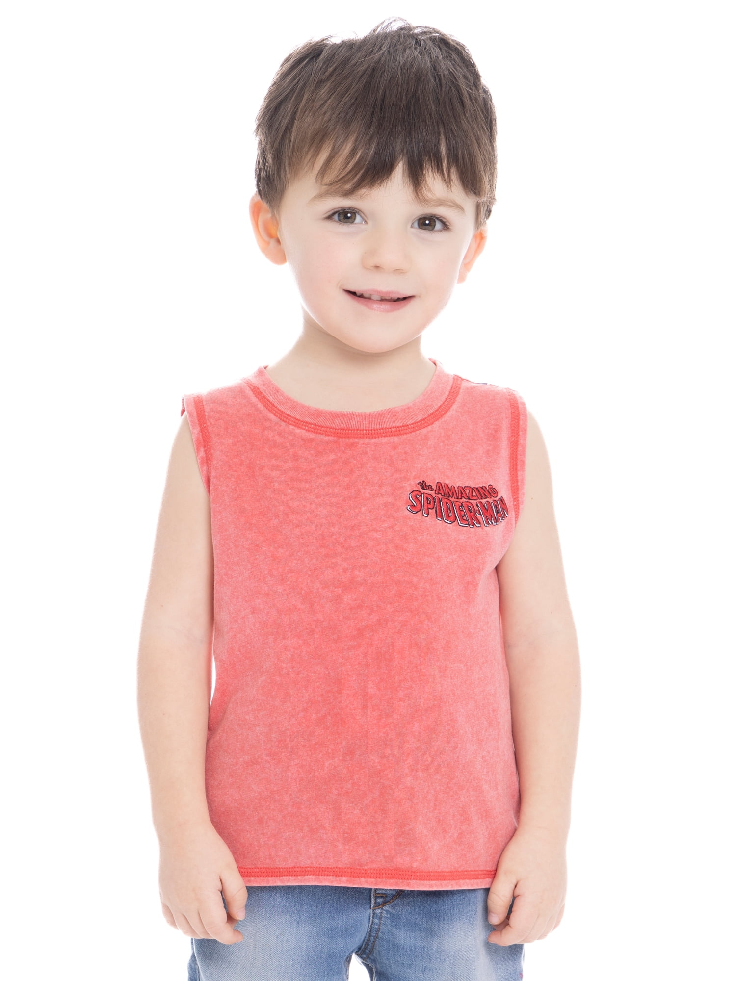 Spider-Man Toddler Boy Tank Top with Front and Back Graphics, Sizes 12M-5T