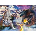 thumbnail image 1 of Pintura de diamante (DE5241) 5D DIY Tiger Dragon imagen de mosaico de diamantes de imitación redonda completa 30x40cm Hugtrwg Para estrenar, 1 of 1
