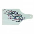 thumbnail image 1 of Butterflies Cutting Board, Various Different Wings Feminine Companionship Funny Animal Print, Decorative Tempered Glass Cutting and Serving Board, Wine Bottle Shape, Blue Purple Pink, by Ambesonne, 1 of 1
