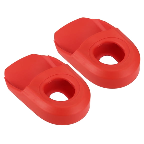 2pcs Soft Plastic Bike Cycling Crank Boot Protectors Mountain Bike Gel Sleeve Crank Arm Cover Protection Red