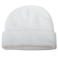 thumbnail image 6 of Women Beanie Hat, Fashion Casual Solid Color Cozy Soft Skin-friendly Knitted Woolen Yarn Winter Head Warm Cuffed Skull Cap, 6 of 8