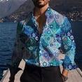 thumbnail image 1 of Camisas de hombre con solapa impresas en 3D con degradado de patchwork y diseños de diseñadores de verano, ropa de manga larga de moda y de alta calidad., 1 of 6