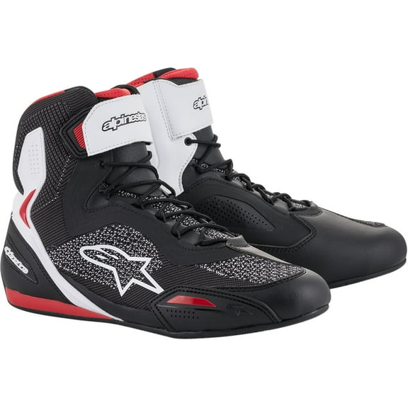 Alpinestars Faster 3 Rideknit Motorcycle Shoes Black/White/Red 8.5 USA