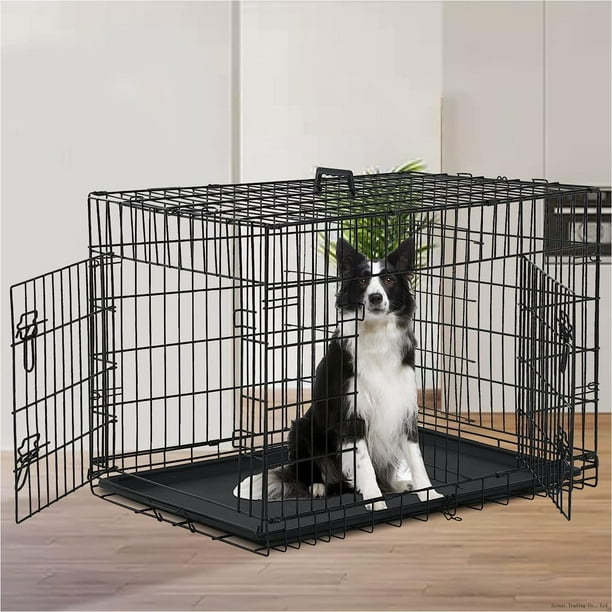 48 Inch Dog Crate Dog Cage For Large Dogs Folding Mental Wire Dog
