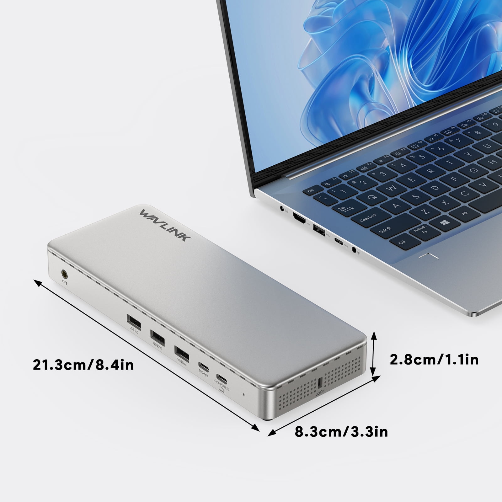 13-in-1 Docking Station WAVLINK USB Dock, Compatible with MacBook Neo Triple 4K@60Hz Display Laptop Dock with 100W Charging, HDMI & DisplayPort for Thunderbolt 5/4/3 Laptops