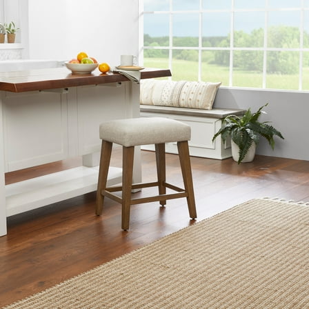 Mainstays Backless Upholstered Counter Stool, Nathan Sand