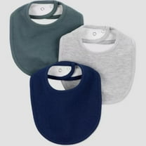 Just One You® Baby Boys' 3pk Bibs - Navy Gray/Green