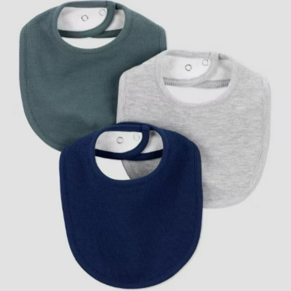 Just One You® Baby Boys' 3pk Bibs - Navy Gray/Green