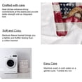 thumbnail image 6 of Sports Fleece Blanket 60" x 80" Baseball with USA American Flag Lightweight Fuzzy Cozy Soft Warm Throw for Man Boy Teen, Air Conditioning, 6 of 6
