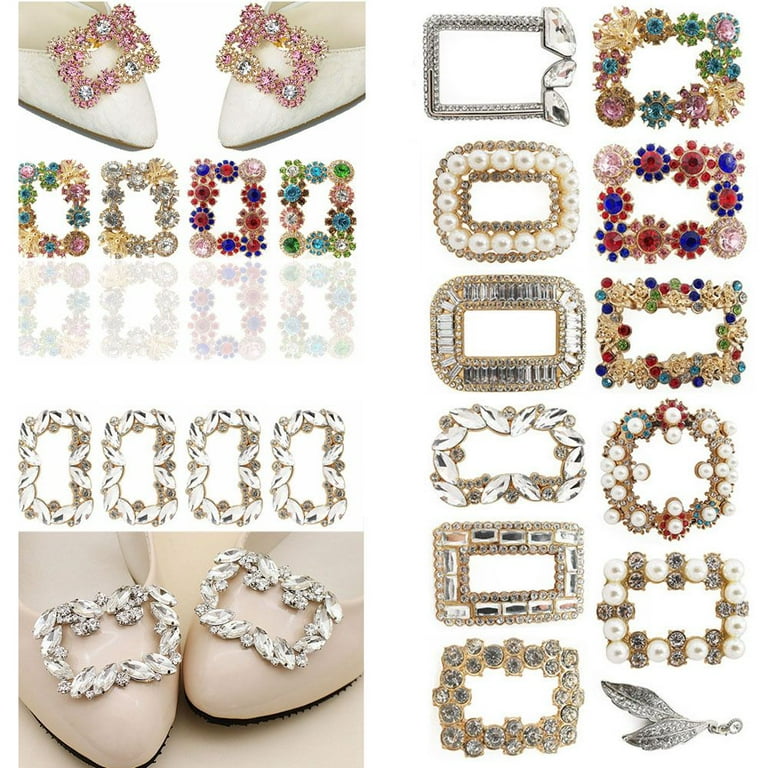 Transformation Style DIY Rhinestone Charm Women's Shoes Shoe Clip Clothing  Collocation Shoe Decorations Shoe Accessories TYPE F 