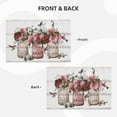 thumbnail image 3 of Rose Flower Placemats Set of 6 Farmhouse Peony Floral Table Mats Washable Place mats for Home Party Indoor Kitchen Dining Table Decoration 12x18 Inch, 3 of 6